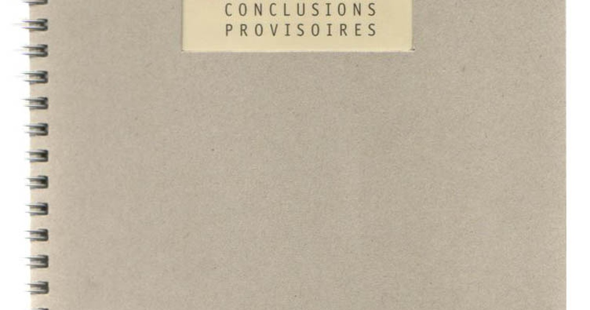 Conclusion provisoire couverture