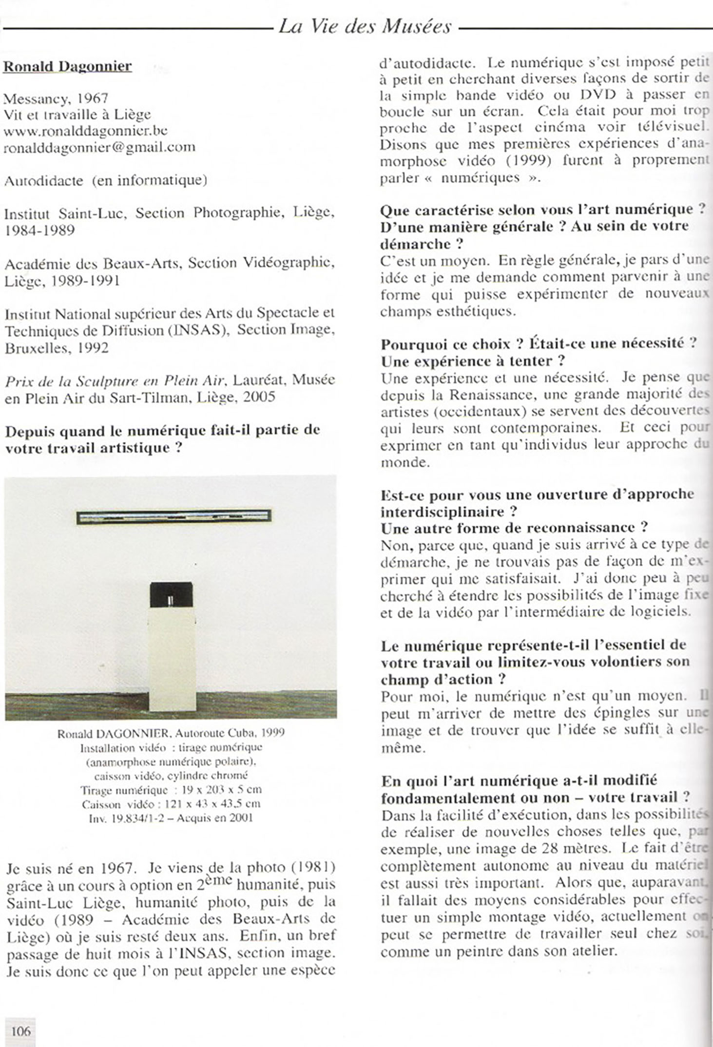 La vie des musees page 01